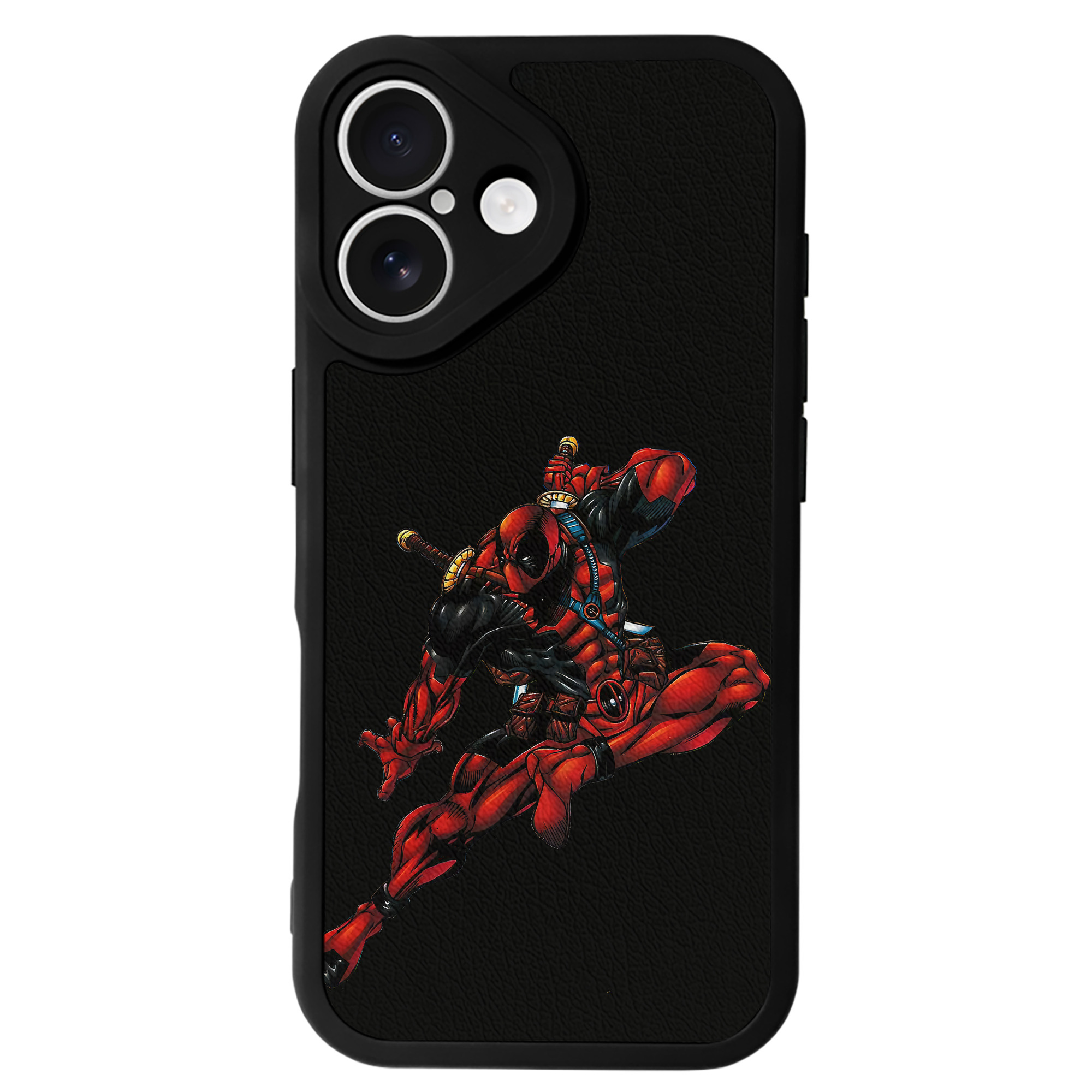 （画像用） Deadpool デッドプール 【iPhone 16シリーズ対応】シリコンスマホケース（レザー調） 材質：シリコン